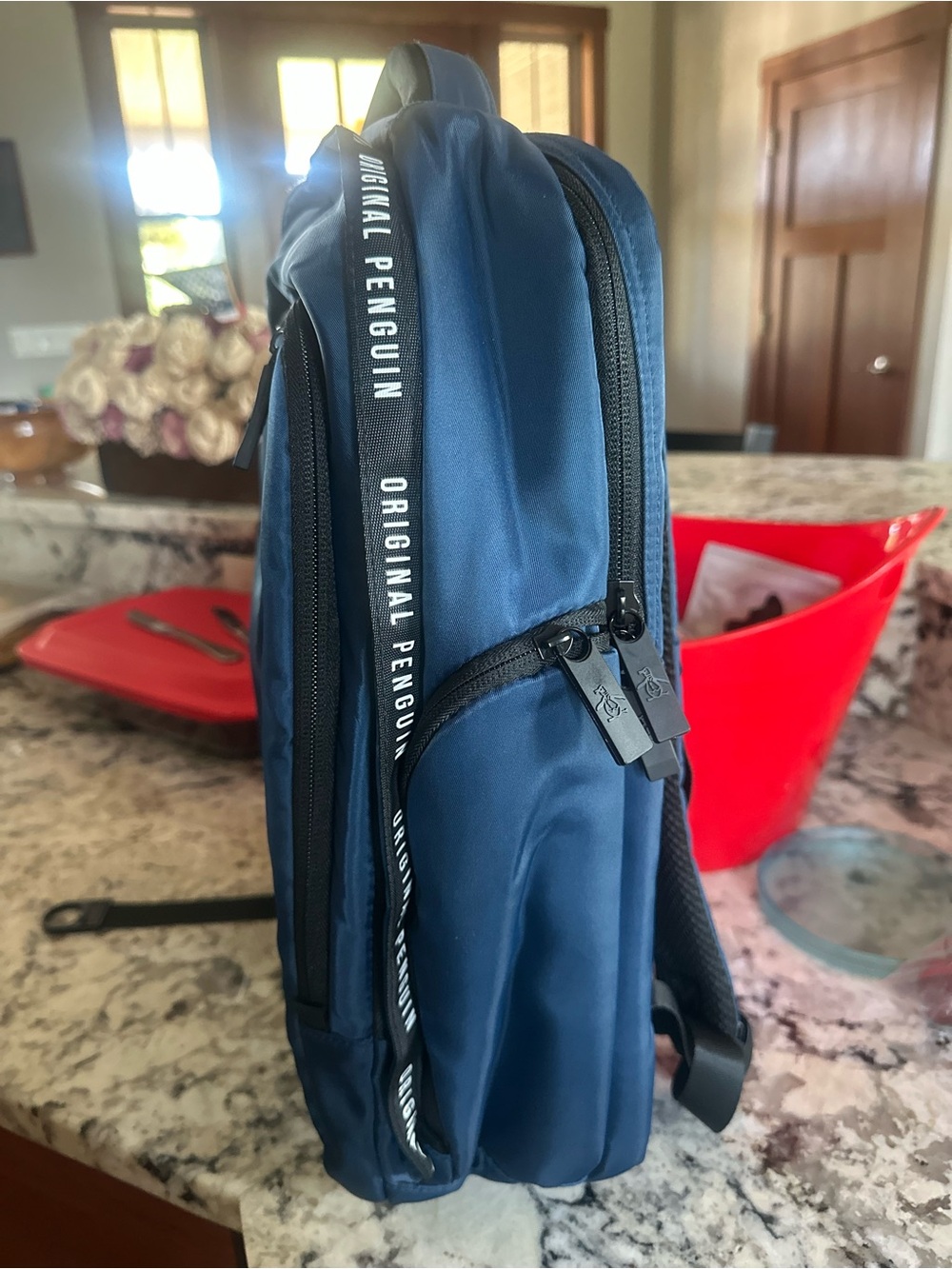 Original Penguin Navy Blue Men's Sling Backpack